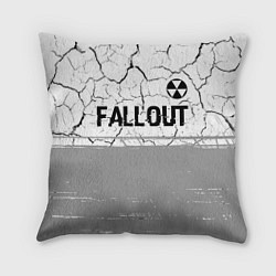 Подушка квадратная Fallout glitch на светлом фоне: символ сверху, цвет: 3D-принт