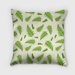Подушка квадратная Лесной зеленый папоротник, цвет: 3D-принт