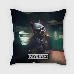 Подушка квадратная Payday 2 dog mask, цвет: 3D-принт