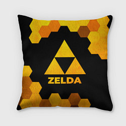 Подушка квадратная Zelda - gold gradient