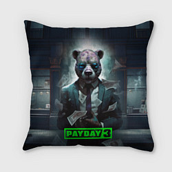 Подушка квадратная Payday 3 bear, цвет: 3D-принт