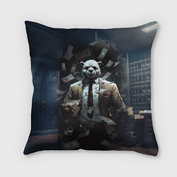 Подушка квадратная Payday 3 animal mask, цвет: 3D-принт