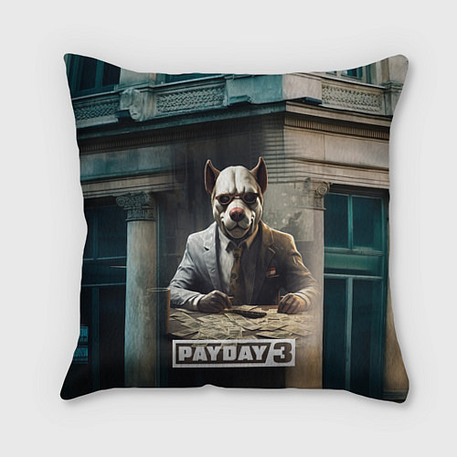 Подушка квадратная Payday 3 dog / 3D-принт – фото 1