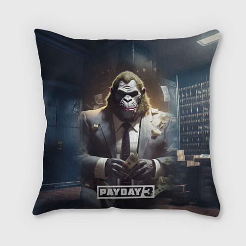 Подушка квадратная Gorilla Payday 3 / 3D-принт – фото 1