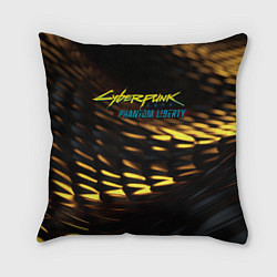 Подушка квадратная Cyberpunk 2077 phantom liberty black gold