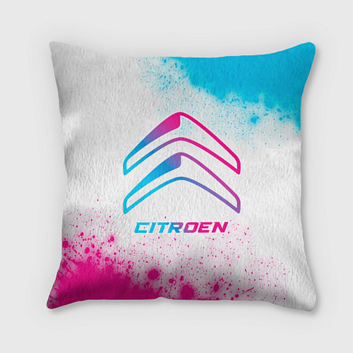 Подушка квадратная Citroen neon gradient style / 3D-принт – фото 1