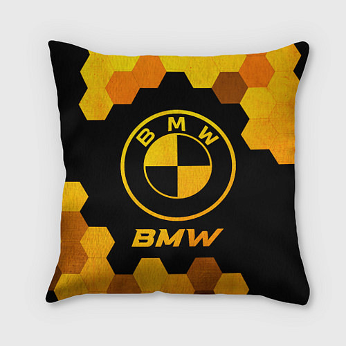 Подушка квадратная BMW - gold gradient / 3D-принт – фото 1