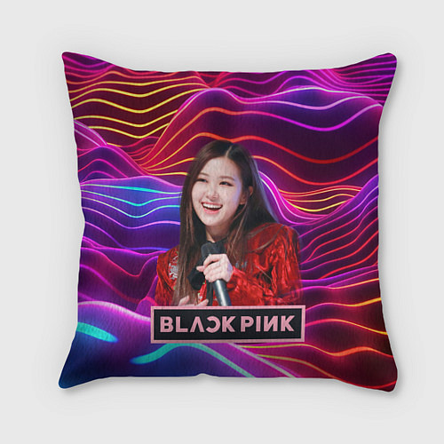 Подушка квадратная Blackpink Rose / 3D-принт – фото 1