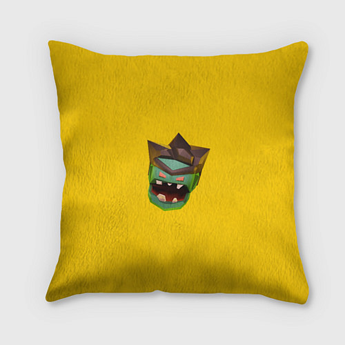 Подушка квадратная Two Guys & Zombies 3D - Паттерн голова зомби / 3D-принт – фото 1