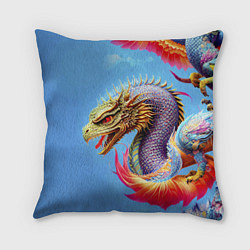 Подушка квадратная Dragon - irezumi - tattoo - Japan, цвет: 3D-принт