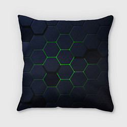 Подушка квадратная Honeycombs green