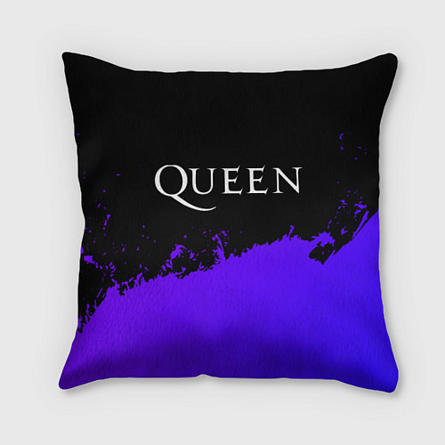 Подушка квадратная Queen purple grunge / 3D-принт – фото 1