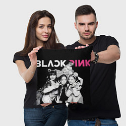 Подушка квадратная Blackpink funny girls, цвет: 3D-принт — фото 2