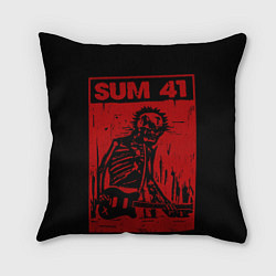 Подушка квадратная Sum41 - Skeleton, цвет: 3D-принт