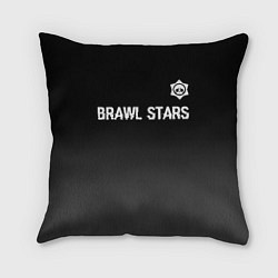 Подушка квадратная Brawl Stars glitch на темном фоне: символ сверху, цвет: 3D-принт