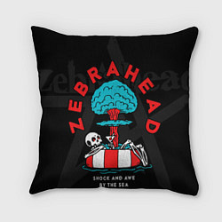 Подушка квадратная Zebrahead - atomic skeleton, цвет: 3D-принт