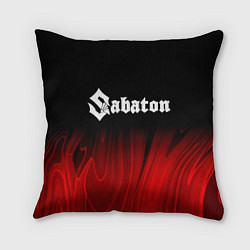 Подушка квадратная Sabaton red plasma, цвет: 3D-принт