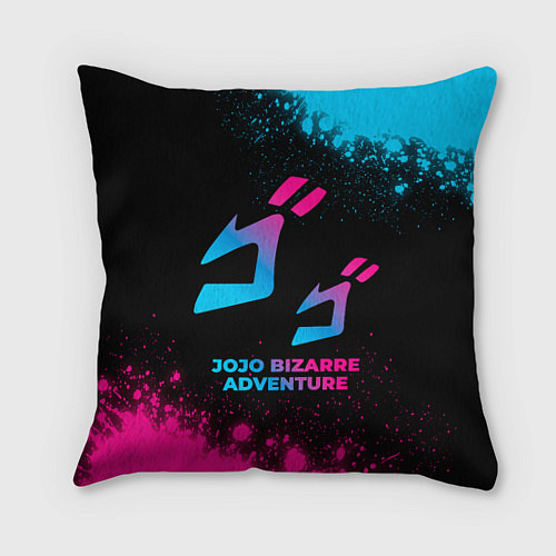 Подушка квадратная JoJo Bizarre Adventure - neon gradient / 3D-принт – фото 1