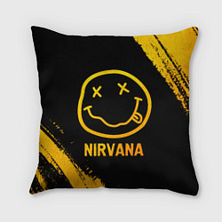 Подушка квадратная Nirvana - gold gradient, цвет: 3D-принт