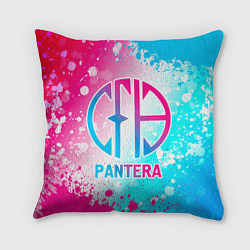 Подушка квадратная Pantera neon gradient style