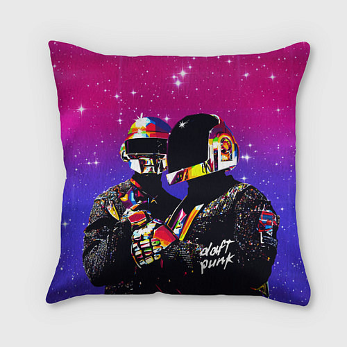 Подушка квадратная Daft Punk Discovery / 3D-принт – фото 1