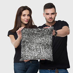 Подушка квадратная Black white style, цвет: 3D-принт — фото 2