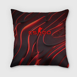 Подушка квадратная CSGO red abstract