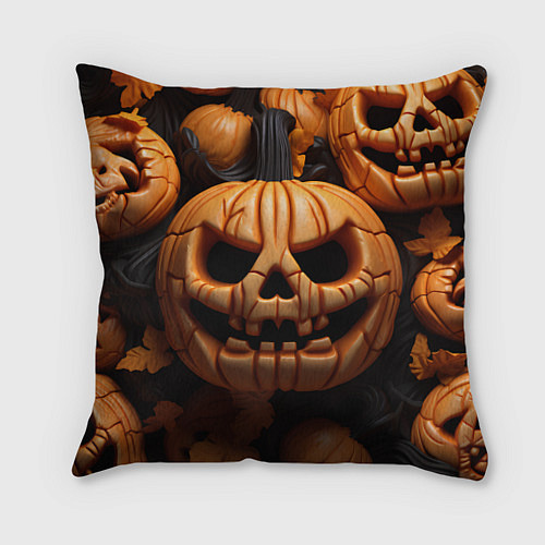 Подушка квадратная Pumpkin Halloween / 3D-принт – фото 1