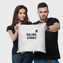 Подушка квадратная Rolling Stones glitch на светлом фоне: символ свер, цвет: 3D-принт — фото 2