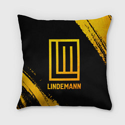 Подушка квадратная Lindemann - gold gradient, цвет: 3D-принт