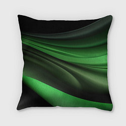 Подушка квадратная Темная зеленая текстура, цвет: 3D-принт