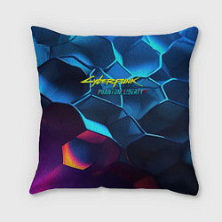 Подушка квадратная Cyberpunk 2077 neon style, цвет: 3D-принт