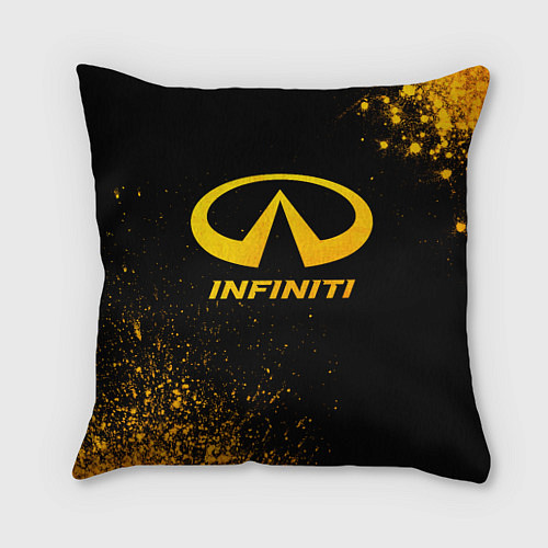 Подушка квадратная Infiniti - gold gradient / 3D-принт – фото 1