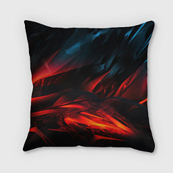 Подушка квадратная Red black abstract