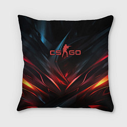 Подушка квадратная CS GO dark red black