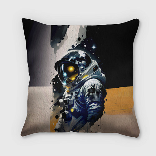 Подушка квадратная Космонавт в скафандре - набросок / 3D-принт – фото 1