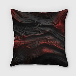 Подушка квадратная Black red texture, цвет: 3D-принт