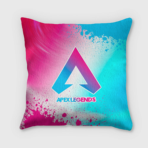 Подушка квадратная Apex Legends neon gradient style / 3D-принт – фото 1