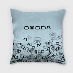 Подушка квадратная Omoda letters pattern