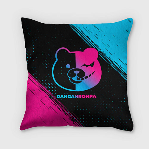 Подушка квадратная Danganronpa - neon gradient / 3D-принт – фото 1