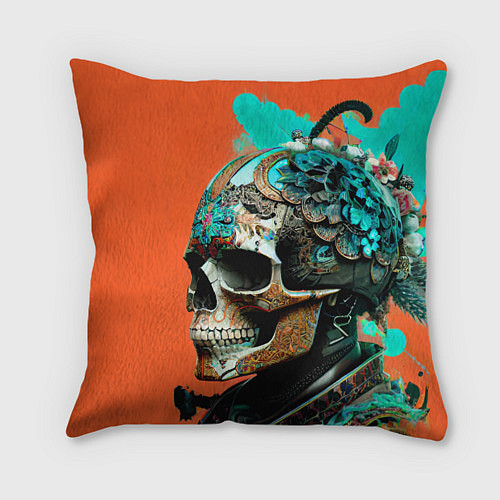 Подушка квадратная Art skull - irezumi - Japan / 3D-принт – фото 1