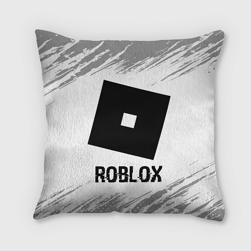 Подушка квадратная Roblox glitch на светлом фоне / 3D-принт – фото 1