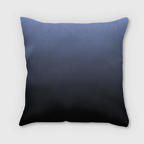 Подушка квадратная Градиент сиренево-черный / 3D-принт – фото 1