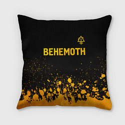 Подушка квадратная Behemoth - gold gradient: символ сверху, цвет: 3D-принт