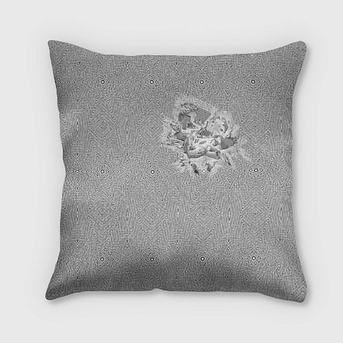 Подушка квадратная Мозаика с искажением в форме цветка / 3D-принт – фото 1