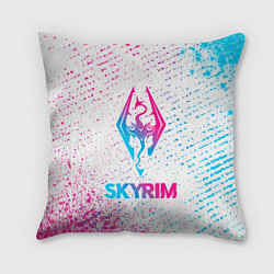 Подушка квадратная Skyrim neon gradient style