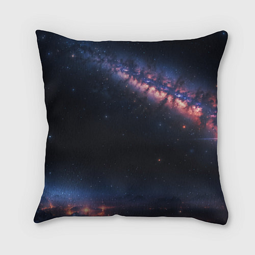 Подушка квадратная Млечный путь в звездном небе / 3D-принт – фото 1