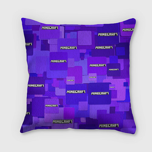 Подушка квадратная Minecraft pattern logo / 3D-принт – фото 1