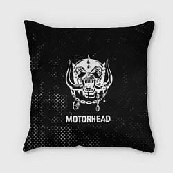 Подушка квадратная Motorhead glitch на темном фоне