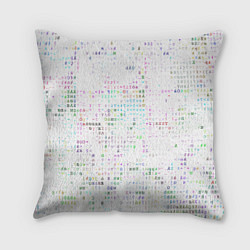 Подушка квадратная Паттерн со знаками, цвет: 3D-принт